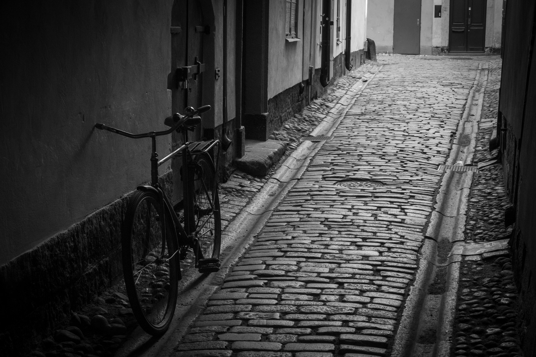 Bicicleta en una calle de Estocolmo