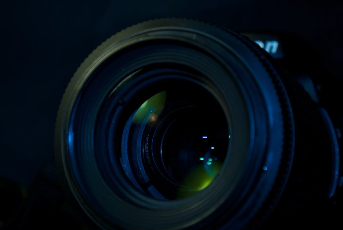 camera lens in close up photo